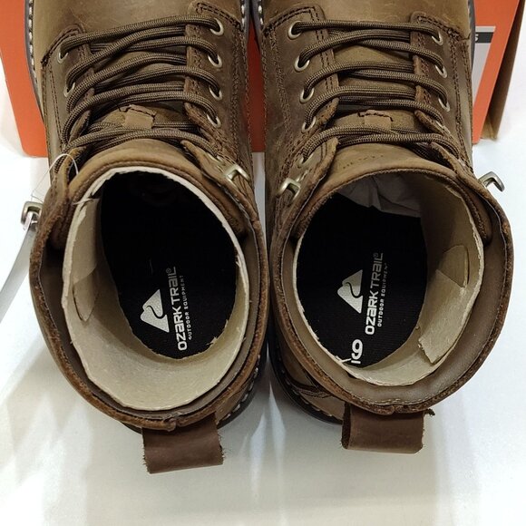 Ozark Trail Range Mountain Leather Boots Men's Size 9 Genuine Leather Upper NIB - Picture 7 of 12